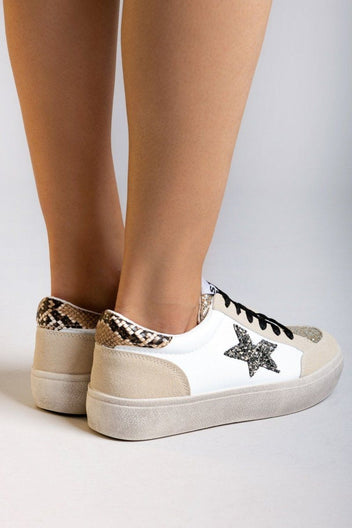 Sneakers με γκλίτερ ERYNN - Μπεζ - thefashionproject.gr - ERYNN