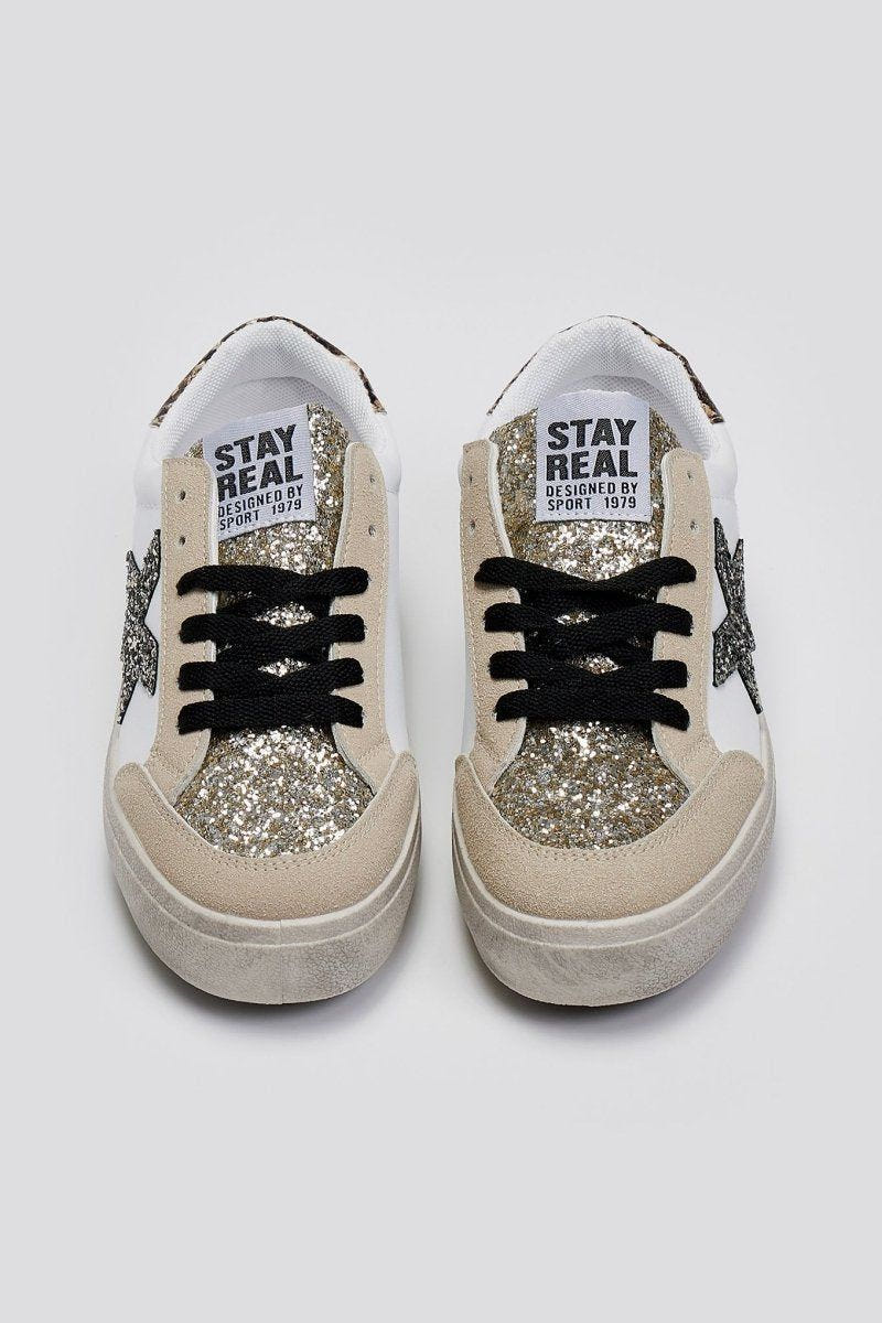 Sneakers με γκλίτερ ERYNN - Μπεζ - thefashionproject.gr - ERYNN