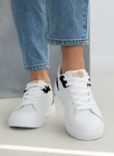 Sneakers με glitter λεπτομέρεια ERYNN - Λευκό/Μαύρο - thefashionproject.gr - ERYNN