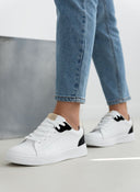 Sneakers με glitter λεπτομέρεια ERYNN - Λευκό/Μαύρο - thefashionproject.gr - ERYNN