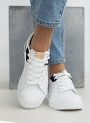 Sneakers με glitter λεπτομέρεια ERYNN - Λευκό/Μαύρο - thefashionproject.gr - ERYNN