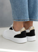 Sneakers με glitter λεπτομέρεια ERYNN - Λευκό/Μαύρο - thefashionproject.gr - ERYNN