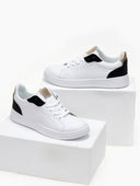 Sneakers με glitter λεπτομέρεια ERYNN - Λευκό/Μαύρο - thefashionproject.gr - ERYNN