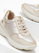 Sneakers με γυαλιστερό ύφασμα Xti 143359 - Μπεζ - thefashionproject.gr - Xti Footwear