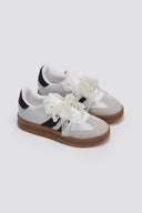 Sneakers με πέρλες και δαντέλα ERYNN - Λευκό/Μαύρο - thefashionproject.gr - ERYNN