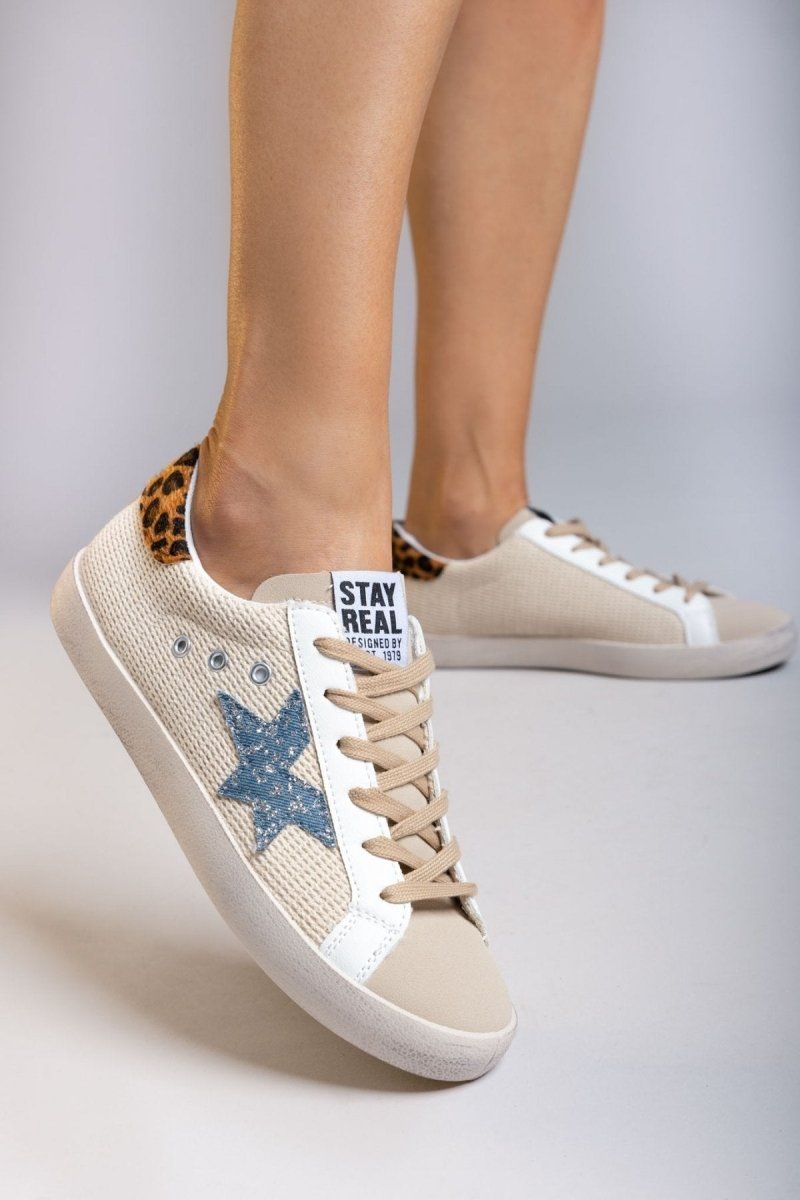 Sneakers με πλεκτό σχέδιο ERYNN - Μπεζ - thefashionproject.gr - ERYNN