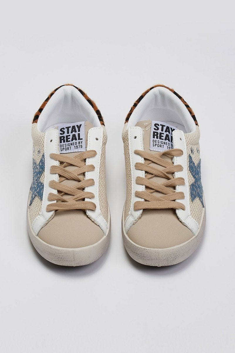 Sneakers με πλεκτό σχέδιο ERYNN - Μπεζ - thefashionproject.gr - ERYNN