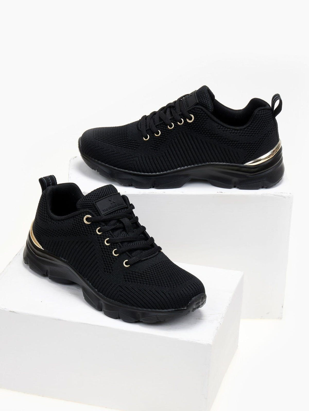 Sneakers με πλεκτό σχέδιο Xti 142452 - Μαύρο - thefashionproject.gr - Xti Footwear