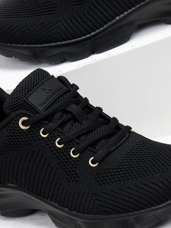 Sneakers με πλεκτό σχέδιο Xti 142452 - Μαύρο - thefashionproject.gr - Xti Footwear
