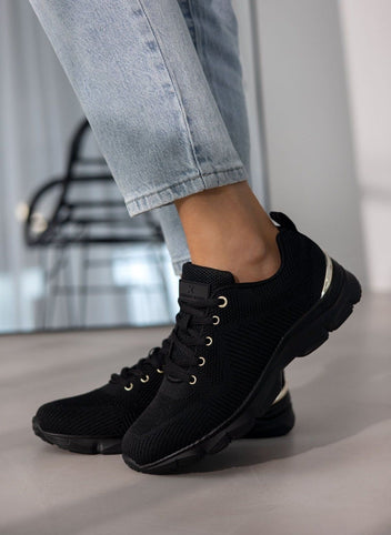 Sneakers με πλεκτό σχέδιο Xti 142452 - Μαύρο - thefashionproject.gr - Xti Footwear