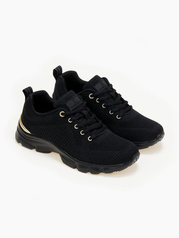 Sneakers με πλεκτό σχέδιο Xti 142452 - Μαύρο - thefashionproject.gr - Xti Footwear