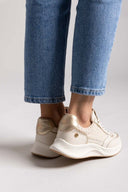 Sneakers με ψάθα Xti 143781 - Μπεζ - thefashionproject.gr - Xti Footwear