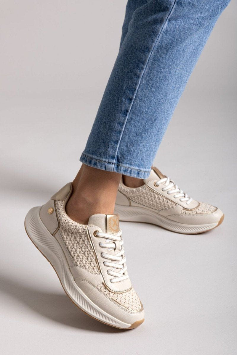 Sneakers με ψάθα Xti 143781 - Μπεζ - thefashionproject.gr - Xti Footwear