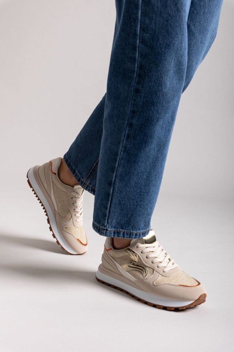 Sneakers με ψηλή σόλα ERYNN - Μπεζ - thefashionproject.gr - ERYNN