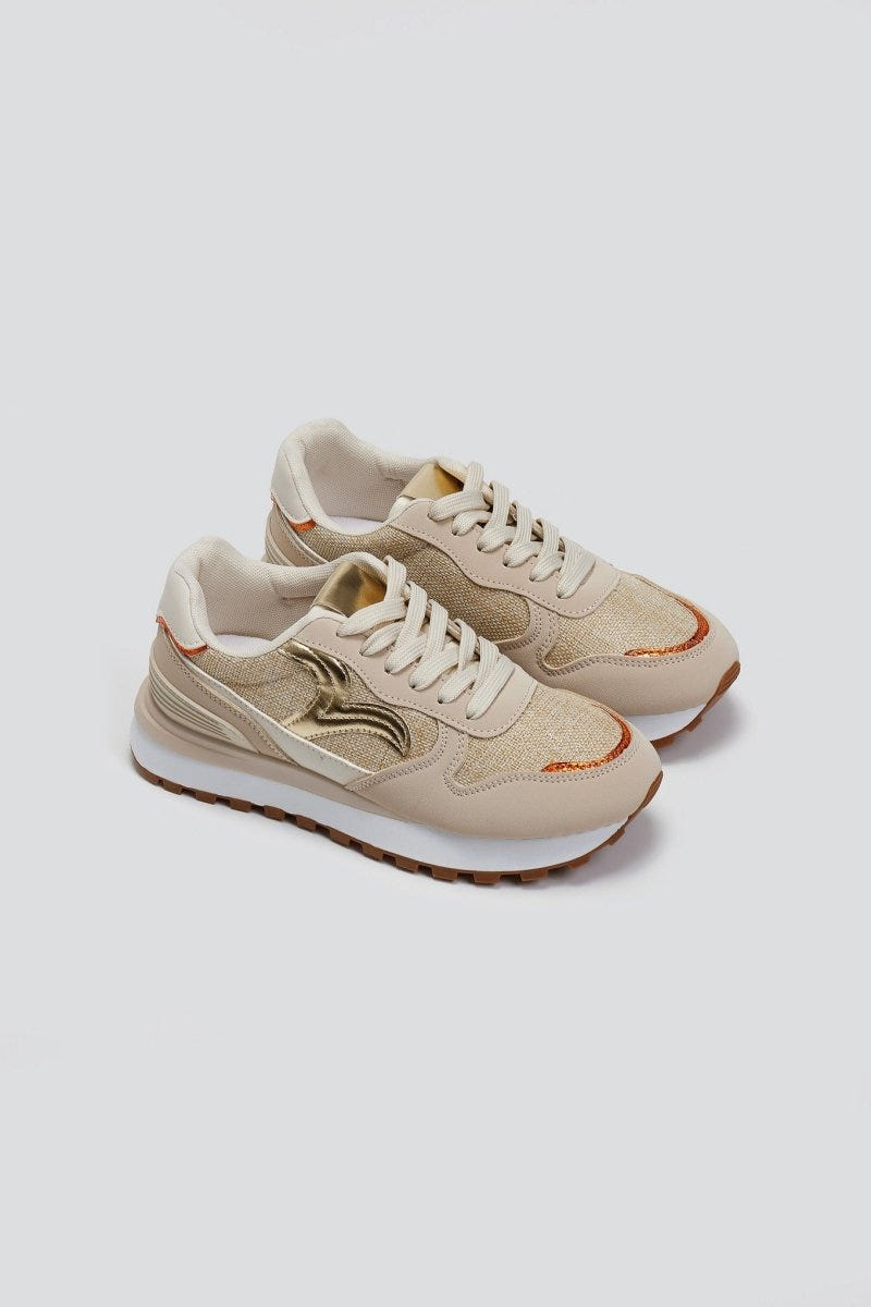 Sneakers με ψηλή σόλα ERYNN - Μπεζ - thefashionproject.gr - ERYNN