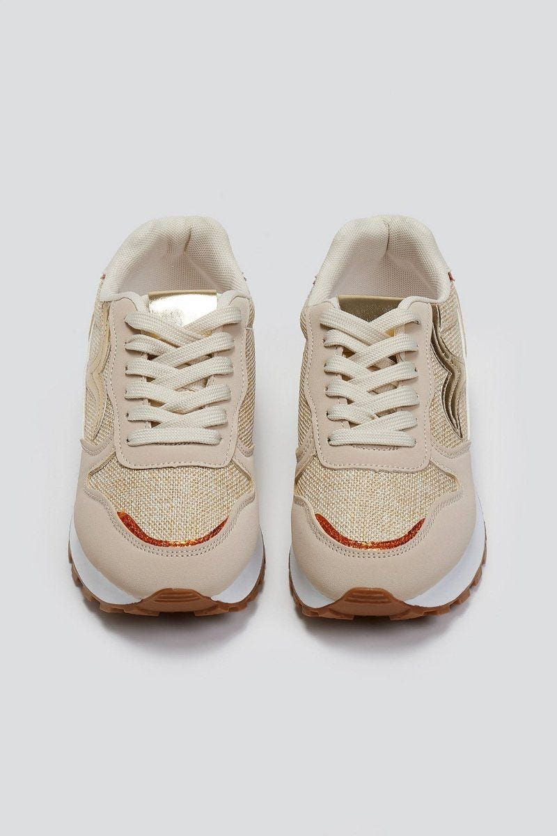 Sneakers με ψηλή σόλα ERYNN - Μπεζ - thefashionproject.gr - ERYNN