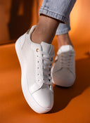 Sneakers με ύφασμα και glitter - Λευκό - thefashionproject.gr - ERYNN