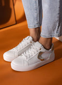 Sneakers με ύφασμα και glitter - Λευκό - thefashionproject.gr - ERYNN