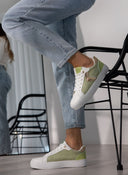 Sneakers με ύφασμα και glitter - Lime - thefashionproject.gr - ERYNN