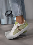 Sneakers με ύφασμα και glitter - Lime - thefashionproject.gr - ERYNN