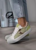 Sneakers με ύφασμα και glitter - Lime - thefashionproject.gr - ERYNN
