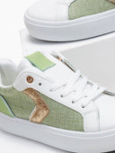 Sneakers με ύφασμα και glitter - Lime - thefashionproject.gr - ERYNN