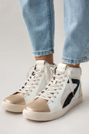 Sneakers μποτάκια με μεταλλικό χρώμα ERYNN - Χρυσό - thefashionproject.gr - ERYNN
