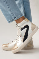 Sneakers μποτάκια με μεταλλικό χρώμα ERYNN - Χρυσό - thefashionproject.gr - ERYNN
