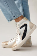 Sneakers μποτάκια με μεταλλικό χρώμα ERYNN - Χρυσό - thefashionproject.gr - ERYNN