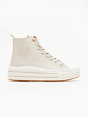 Sneakers μποτάκια με ρίγες στη σόλα Refresh 170934 - Μπεζ - thefashionproject.gr - Refresh
