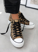 Sneakers μποτάκια πάνινα - Leopard - thefashionproject.gr - ERYNN