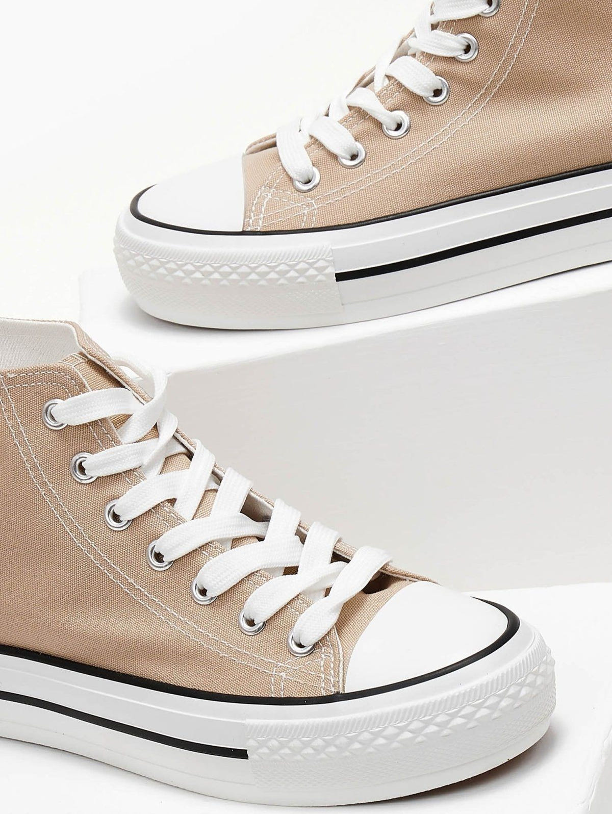 Sneakers μποτάκια πάνινα - Τάουπε - thefashionproject.gr - ERYNN