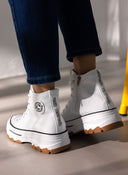 Sneakers πάνινα μποτάκια Refresh 171919 - Λευκό - thefashionproject.gr - Refresh