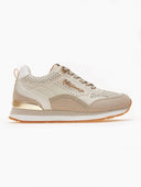 Sneakers σε συνδυασμό υλικών MARIAMARE 68421 - Μπεζ - thefashionproject.gr - MARIAMARE