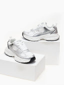 Sneakers σε συνδυασμό υλικών Xti 143260 - Ασημί - thefashionproject.gr - Xti Footwear