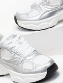 Sneakers σε συνδυασμό υλικών Xti 143260 - Ασημί - thefashionproject.gr - Xti Footwear