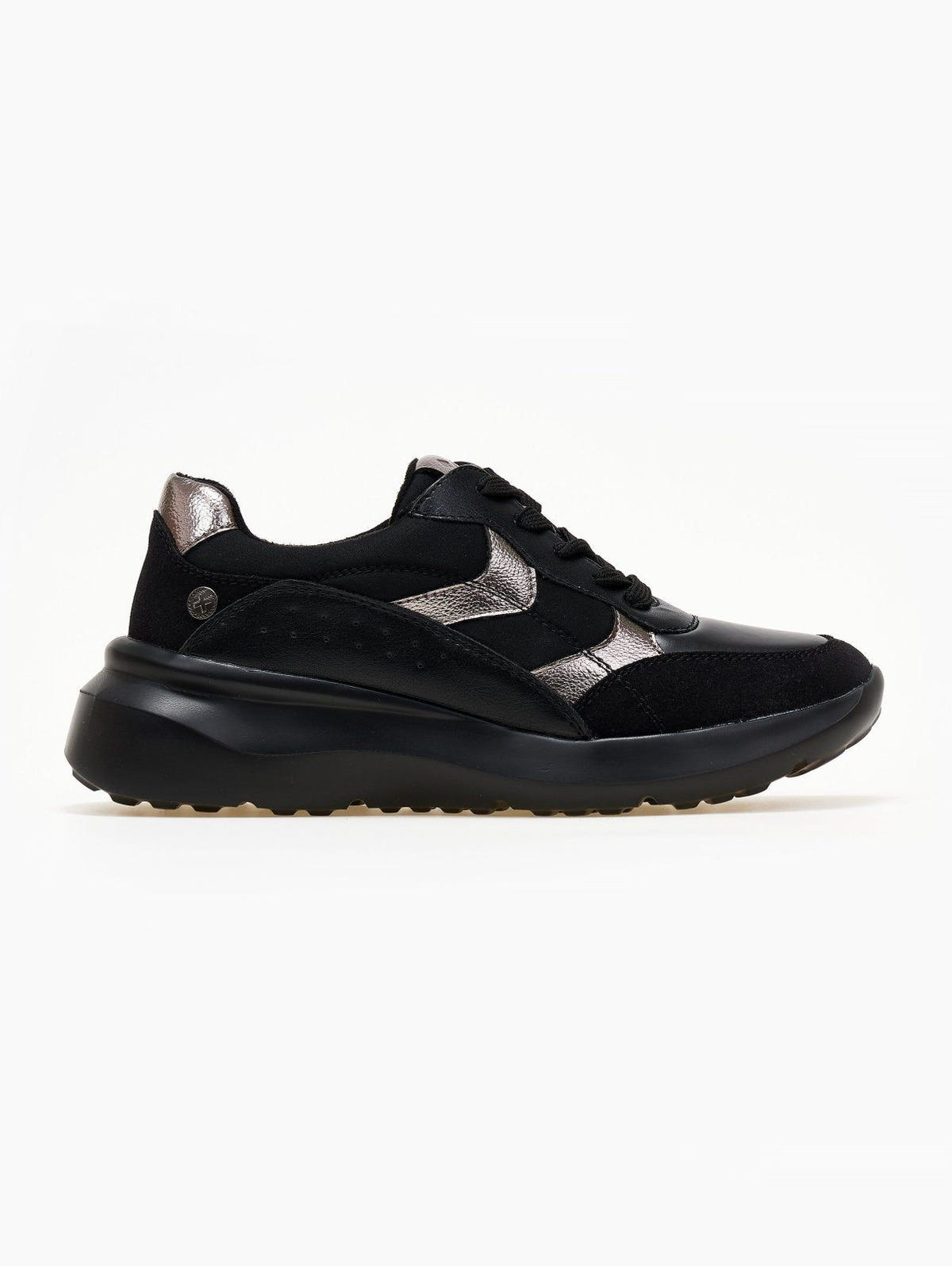 Sneakers σε συνδυασμό υλικών Xti 143363 - Μαύρο - thefashionproject.gr - Xti Footwear