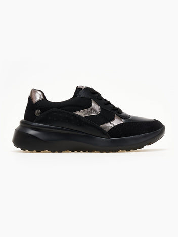 Sneakers σε συνδυασμό υλικών Xti 143363 - Μαύρο - thefashionproject.gr - Xti Footwear
