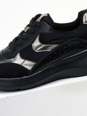 Sneakers σε συνδυασμό υλικών Xti 143363 - Μαύρο - thefashionproject.gr - Xti Footwear