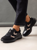 Sneakers σε συνδυασμό υλικών Xti 143363 - Μαύρο - thefashionproject.gr - Xti Footwear