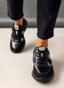Sneakers σε συνδυασμό υλικών Xti 143363 - Μαύρο - thefashionproject.gr - Xti Footwear