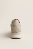 Refresh - Sneakers Side Zip Lace Up - Beige Suede