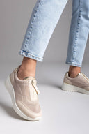 Sneakers slip on με φερμουάρ MARIAMARE - Μπεζ - thefashionproject.gr - MARIAMARE