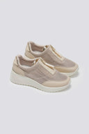 Sneakers slip on με φερμουάρ MARIAMARE - Μπεζ - thefashionproject.gr - MARIAMARE
