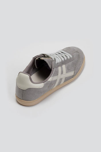 Sneakers suede με ρίγες CORINA - Γκρι - thefashionproject.gr - CORINA