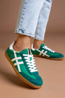 Sneakers suede με ρίγες CORINA - Πράσινο - thefashionproject.gr - CORINA