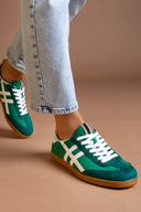 Sneakers suede με ρίγες CORINA - Πράσινο - thefashionproject.gr - CORINA