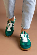 Sneakers suede με ρίγες CORINA - Πράσινο - thefashionproject.gr - CORINA