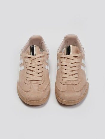 Sneakers suede με ρίγες CORINA - Σομόν - thefashionproject.gr - CORINA