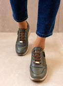 Sneakers wedges δερμάτινα  Ragazza 0322